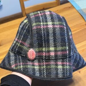 Plaid Bucket Hat - Black, Pink, Green